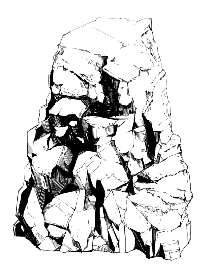 岩の描き方 マンガコース アートスクール大阪 ブログ