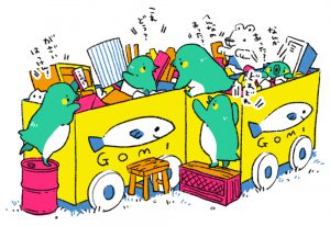 □ゴミ捨て場□ 新学期にはロッカーに放置された画材なども捨てられてたりして宝探し気分です。